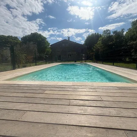Вилла Bastide Terrieu - Domaine Avec Piscine Et Terrain De Boules, Climatisation Saint-Mathieu-de-Treviers